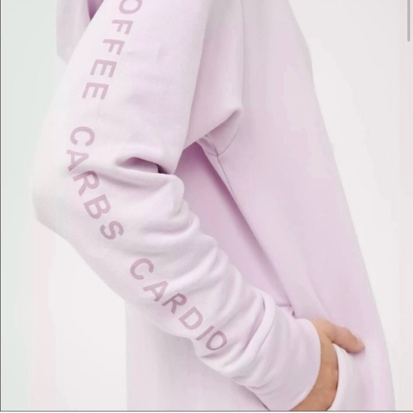 Aerie Light Purple Hoodie with Sleeve Text - Picture 3 of 6